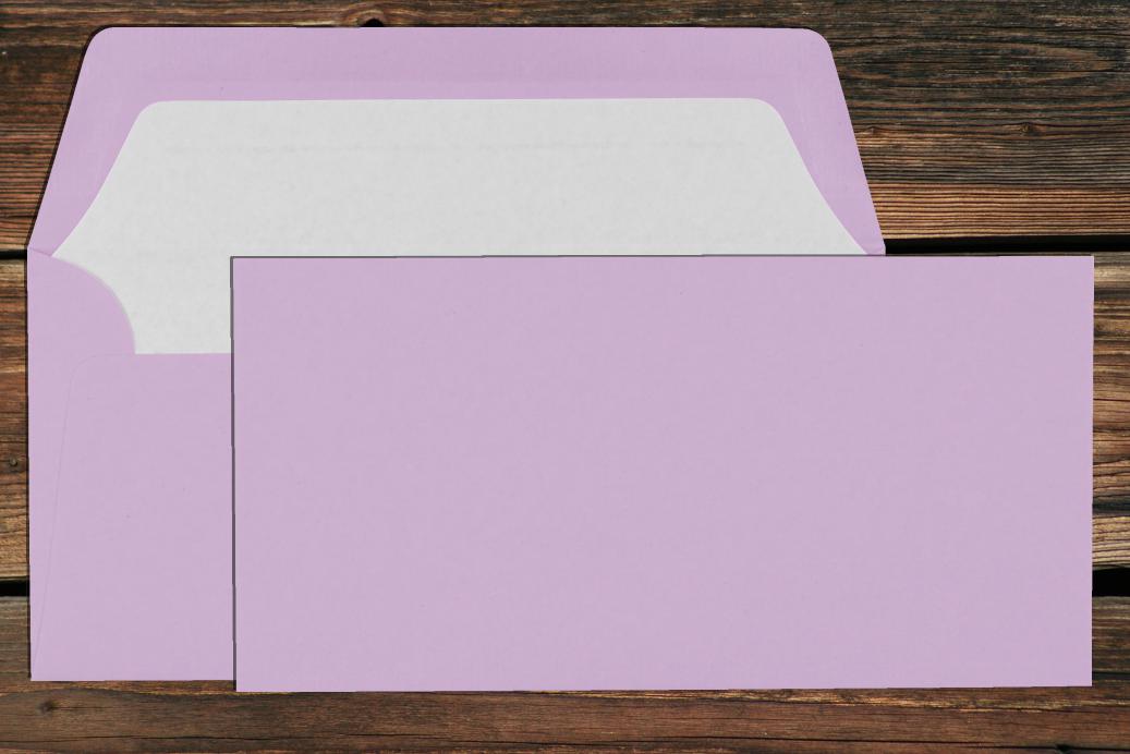 Briefhüllen mit Seidenfutter DL 110x220 mm Nassklebend Orchidee gerippt 100 g/qm